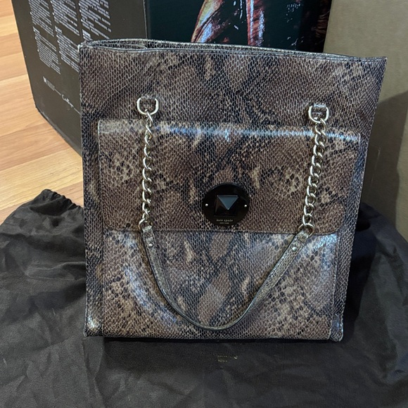 Kate Spade Brown Snakeskin Tote - Picture 1 of 4
